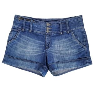 Pilcro and the Letterpress Blue Jean Shorts